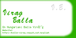 virag balla business card